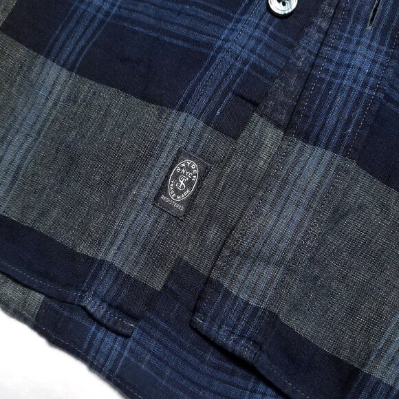 TODD SNYDER Men's Large Made in Portugal 100% Linen Plaid Button Up Shirt - Picture 7 of 11